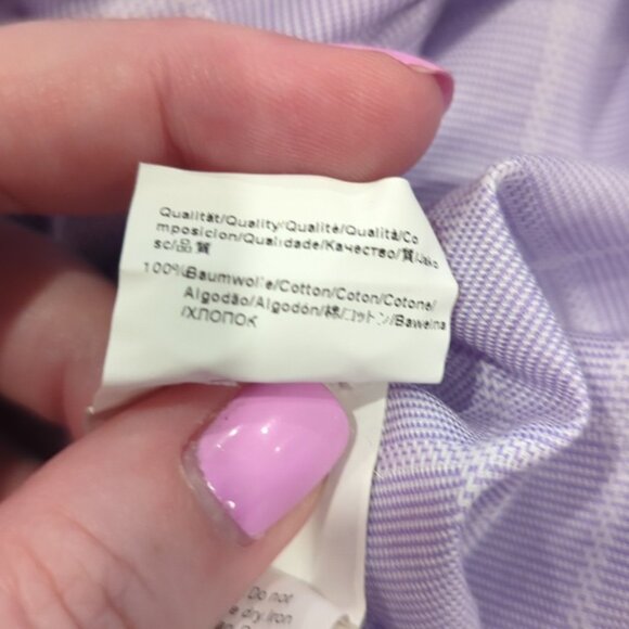 Hugo Boss regular fit Purple Large Check Long sleeve dress shirt - Picture 7 of 9